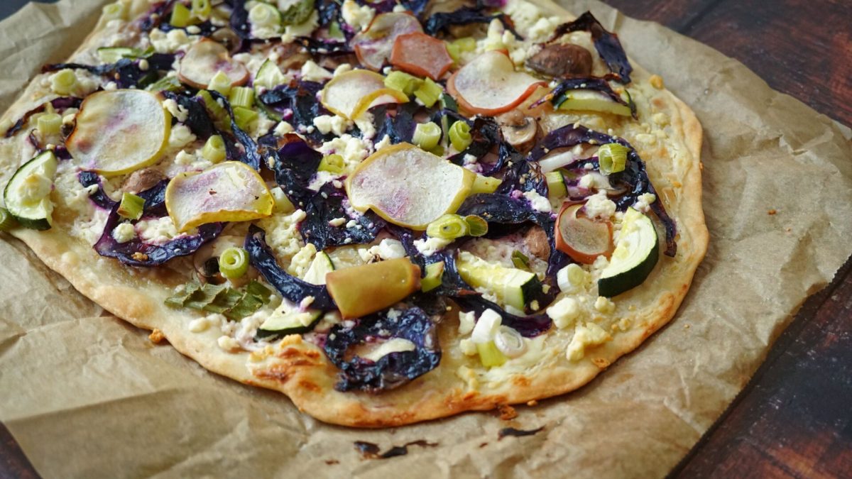 Rezept Flammkuchen vegetarisch