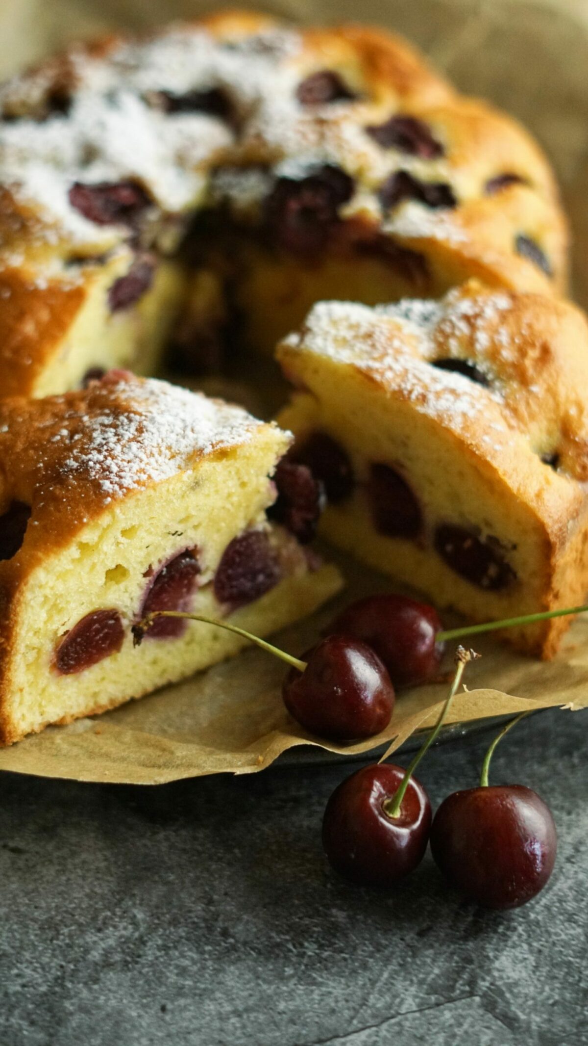 Kirschkuchen aus der Springform