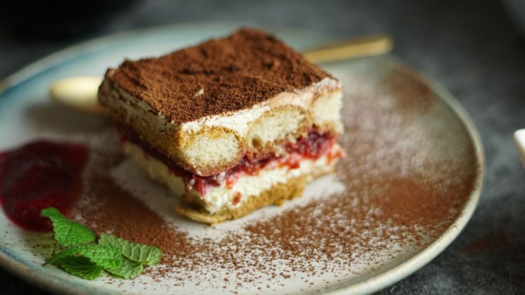 Zwetschken-Tiramisu Nahaufnahme