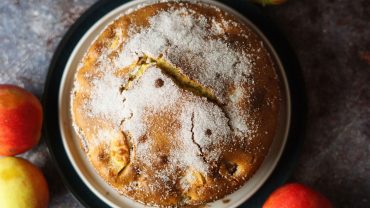 Apfelkuchen mit Vanillie-Pudding