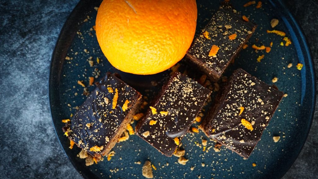 Brownie mit Spekulatius und Orange