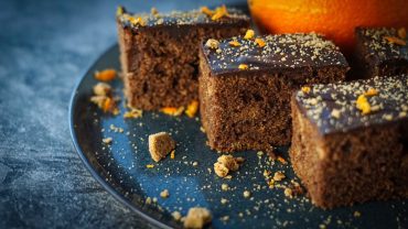 Spekulatius Brownies mit Orange