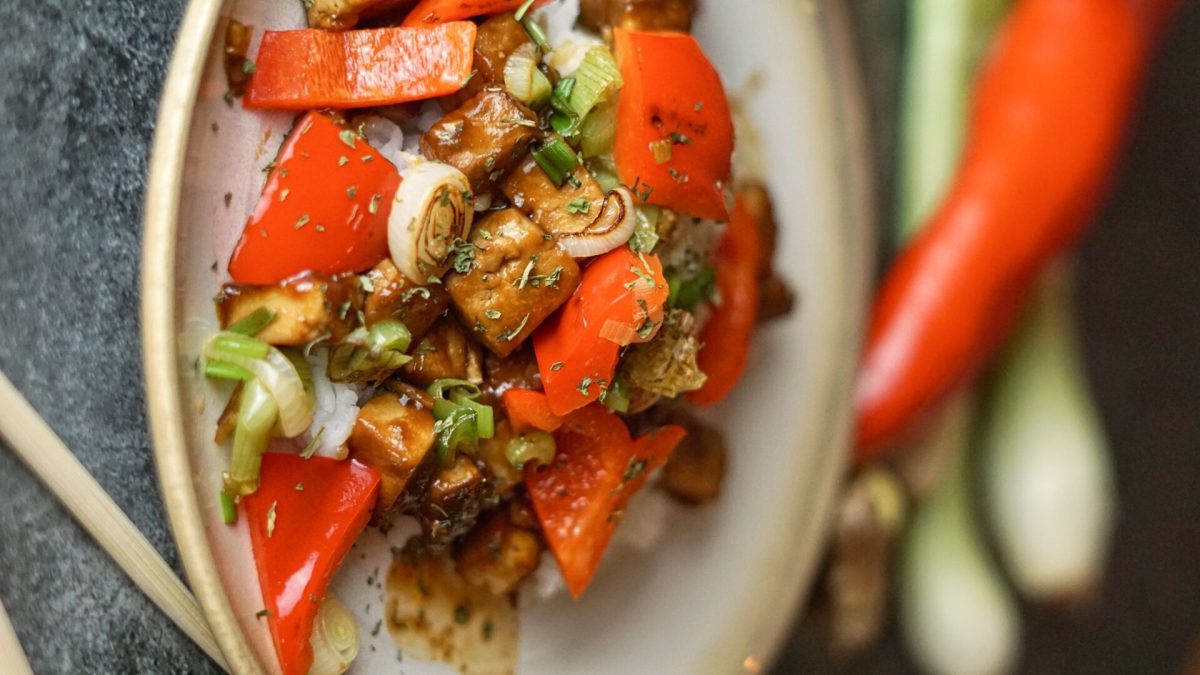 Sticky Tofu mit Gemüse