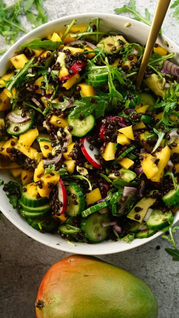 Linsen-Salat mit Mango