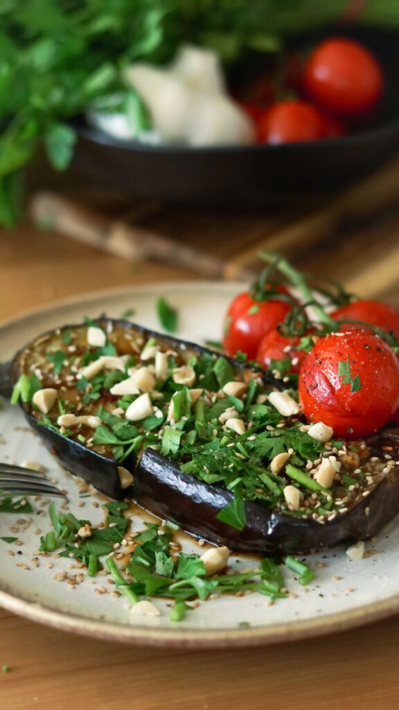 Aubergine aus dem Ofen