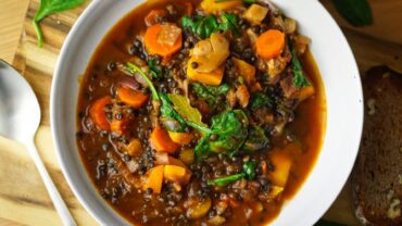 Linseneintopf mit Belugalinsen