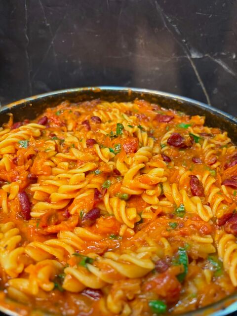 Vegetarische Bohnen-Bolognese